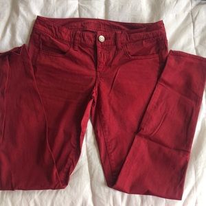 American eagle red skinny pants